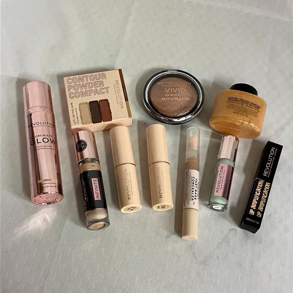 Revolution 10-Piece Full Face Makeup Set Glow, Contour, Conceal & More